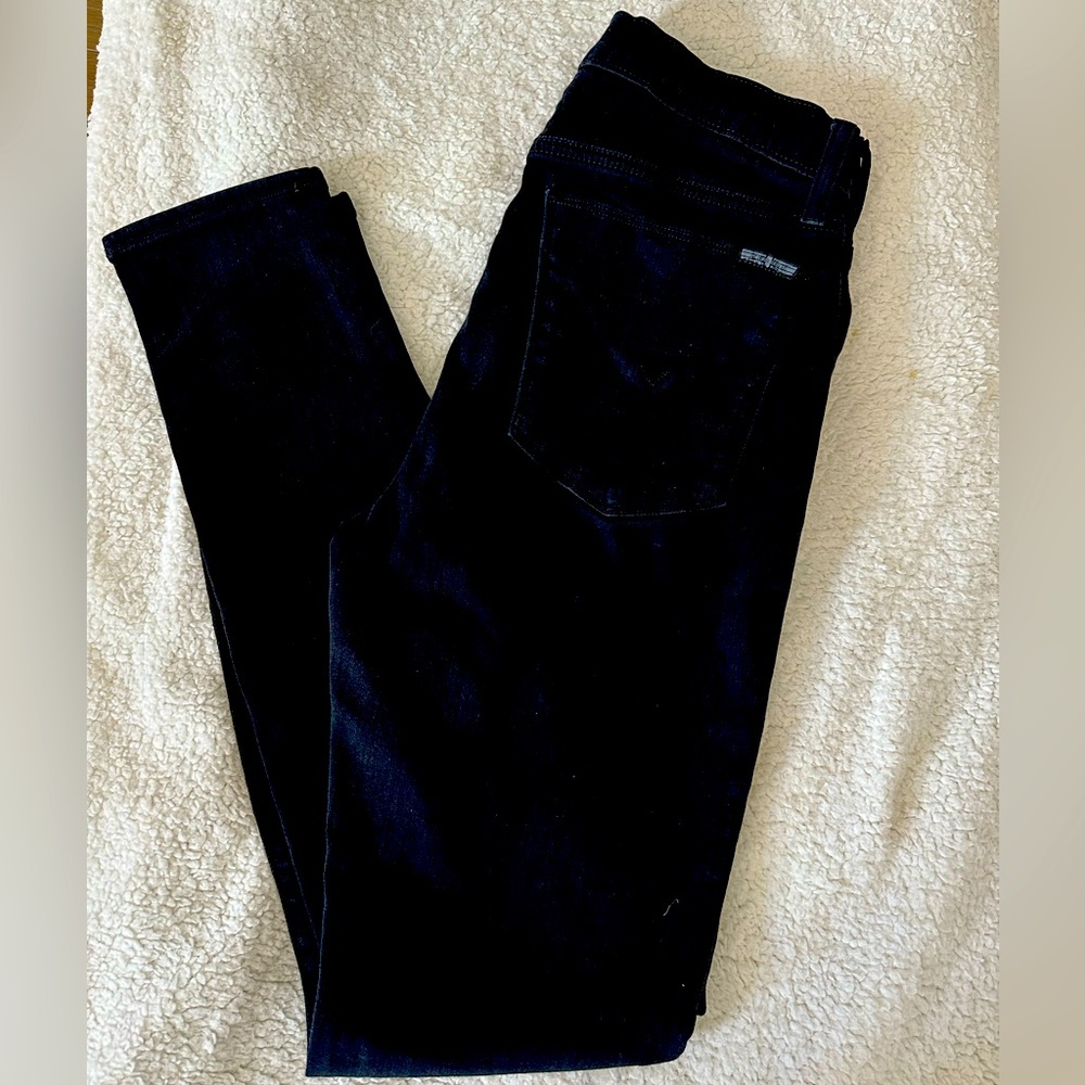 Black, high rise/skinny Hudson jeans